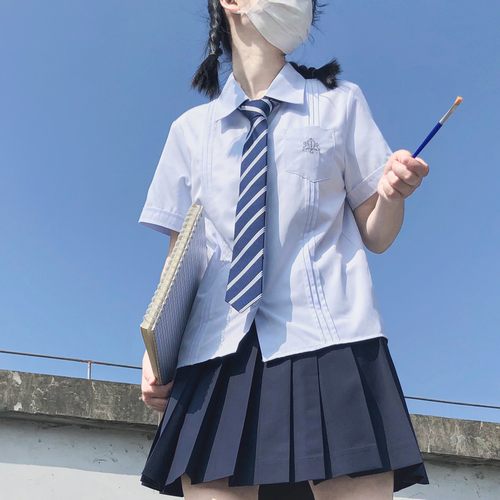 车厘子jk衬衫原创刺绣百搭日系甜美水色粉色五色短袖长袖衬衣现货 - 封面