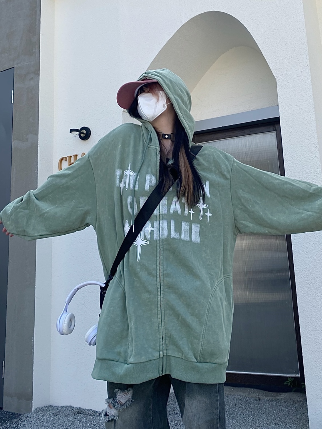 takeoff国潮美式连帽外套宽松