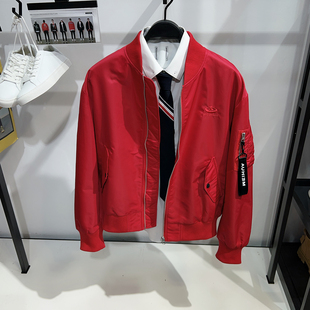 男士 棒球服飞行夹克24冬季 G家男装 国潮联名保暖外套 一体加绒