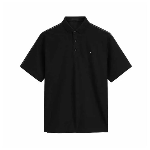 夏季男士修身字母刺绣短袖POLO衫