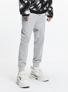 [商场同款]G家男装灰色休闲束脚裤25冬季新款韩版运动小脚裤2001J