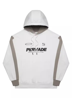 商场同款G家男装撞色印花连帽卫衣2024春秋男士休闲宽松百搭上衣