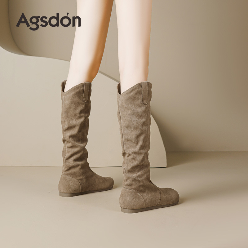 奥古狮登堆堆长筒靴2025新款