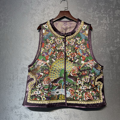 新中式国风真丝重工刺绣马甲女2025春季新款时尚百搭马夹上衣