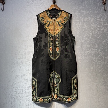 新中式国风清汉服马甲2025秋季新款无袖背心民族风刺绣长款马夹女