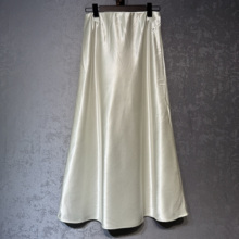 新中式鱼尾裙2025春季新款松紧腰醋酸加加长款a字包臀半身裙
