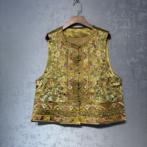 ［ 金如意 ］新中式醋酸重工刺绣国风马甲女2025秋季新款马夹背心