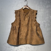 气质拼接国风马甲背心女 重工立体提花新中式 和光同尘2026春季 新款