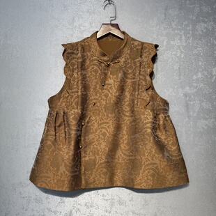 和光同尘2026春季新款重工立体提花新中式气质拼接国风马甲背心女