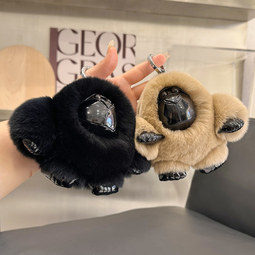 霸气獭兔毛大猩猩毛绒钥匙扣