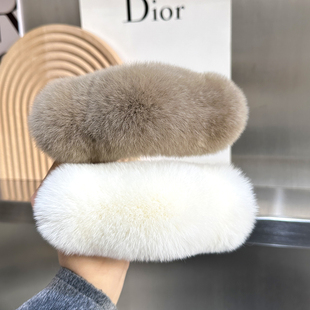 真獭兔毛大号发夹后脑勺气质抓夹网红可爱毛绒头饰发抓发饰鸭嘴夹