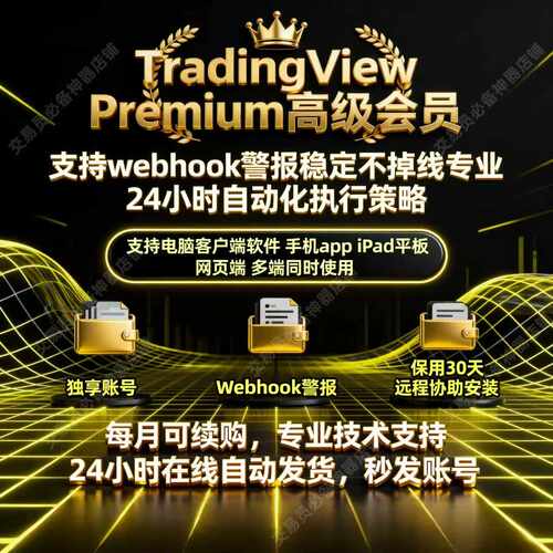 TradingViewPremium独享账号承诺用满1月支持多端同时登录24H秒发