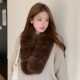 2025秋冬新款 狐狸毛围巾时髦保暖搭配神器高级定染霜色狐狸毛围脖