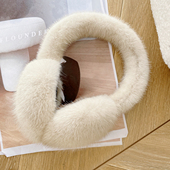 韩版 水貂毛耳罩女保暖耳包皮草真皮耳套耳捂耳暖可护耳整貂皮冬季