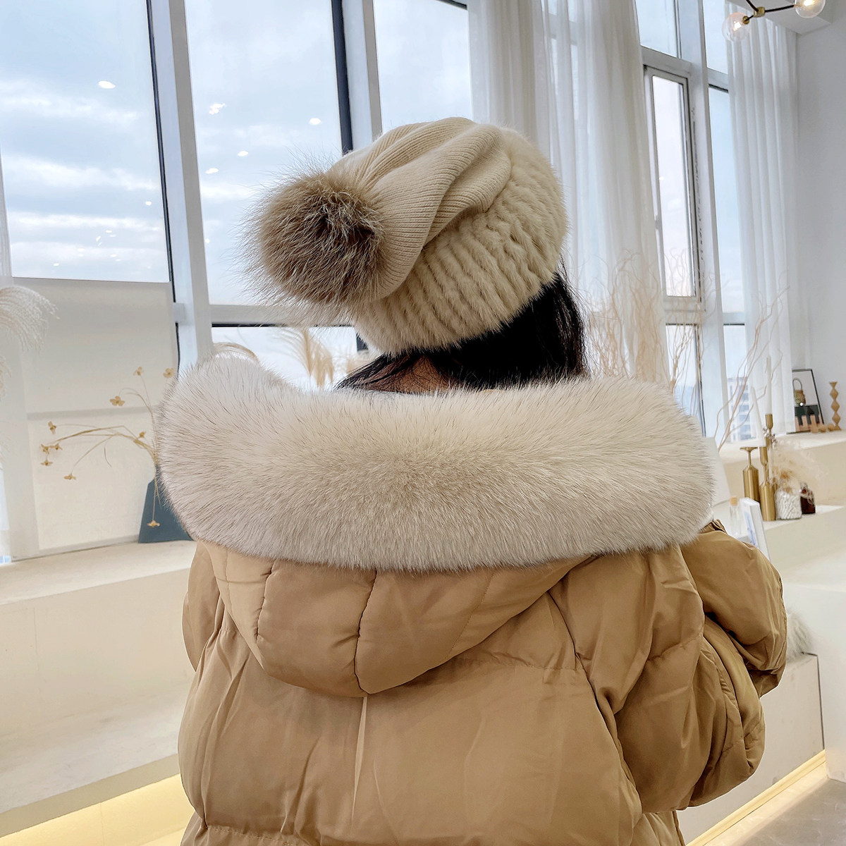 定做狐狸毛毛领子貉子毛大衣领子帽子毛帽檐真毛条皮草围巾冬季女