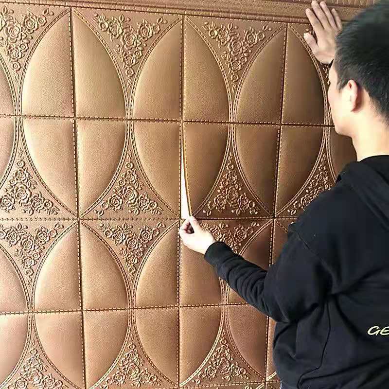 墻貼3d立體自粘客廳歐式防水背景墻壁紙裝飾臥室墻面防撞泡沫貼紙