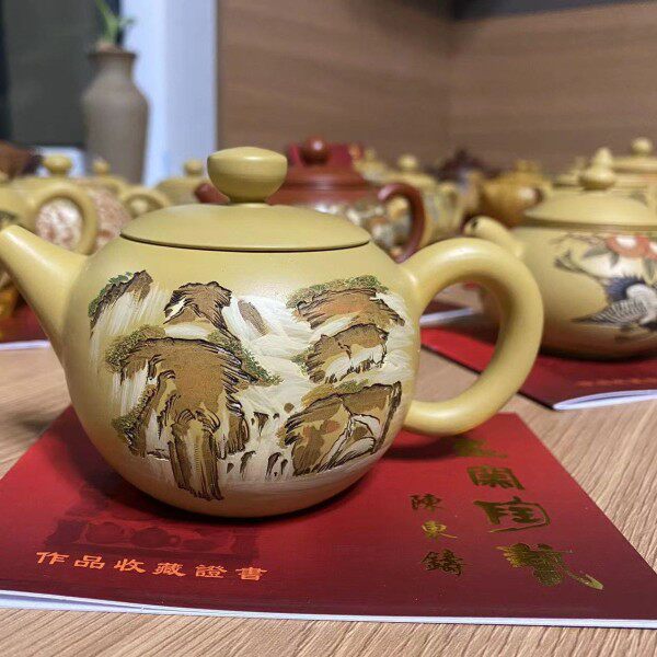 福寿 福往者福来 陈东铸老师 紫砂壶 纯全手工 段茶壶家用泡茶壶