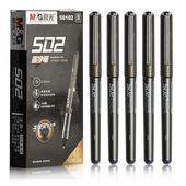 晨光直液式 走珠笔子弹头0.5黑色签字考试速干会议笔商务用笔50102