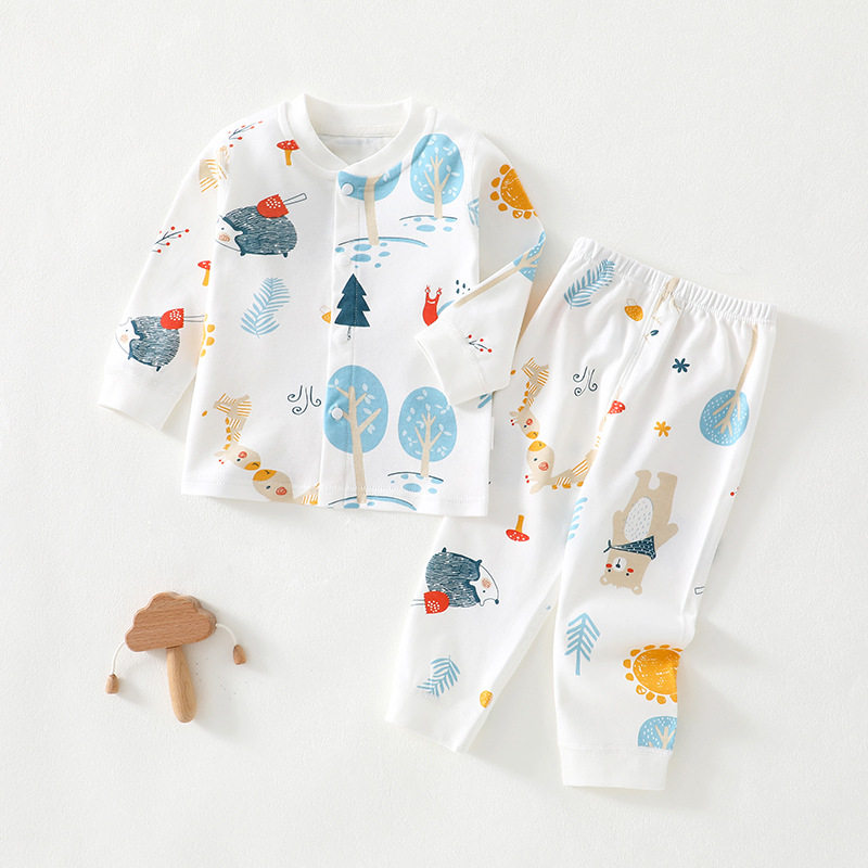 全棉婴幼儿衣服秋衣裤套装家居服