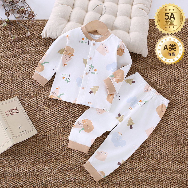 A类纯棉无骨婴儿内衣套装秋衣裤