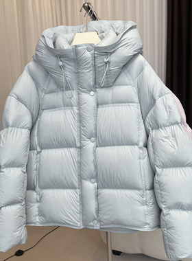 【忠叔足龄鹅绒】62CM短款宽松版连帽加厚泡芙鹅绒羽绒绒