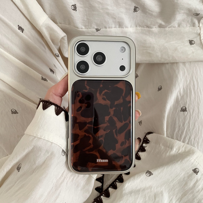 羽纱琥珀豹纹适用于苹果IPHONE17PROMAX手机壳16pm新款15超火14不会撞壳可爱防摔硅胶超好看独特巨漂亮外壳