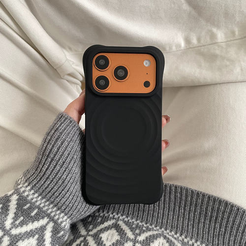 磁吸爵士黑波漾壳适用苹果iphone17promax手机壳16/15/14/13