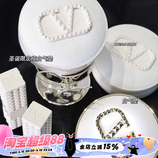 Valentino华伦天奴白色皮革气垫/纯白圣诞 好运蓝 Ligr2/LA1/LA2