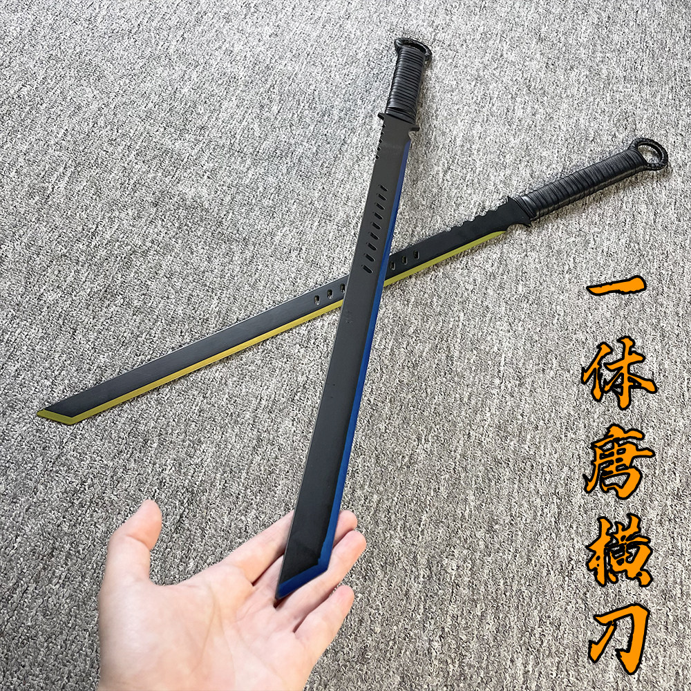 龙泉环首唐横刀高锰钢刀具一体龙骨刀剑防身冷兵器中国唐刀未开刃