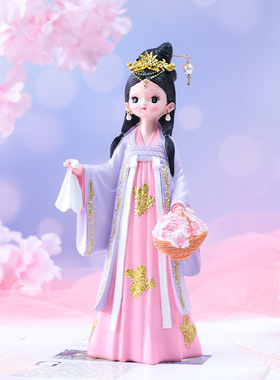 古风房间书柜梳妆台蛋糕装饰摆件