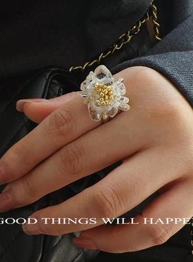 925银针小众设计感戒指