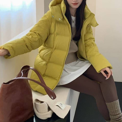 羽绒服女冬季短款2025新款高级感高充绒量羽绒外套保暖加厚休闲风