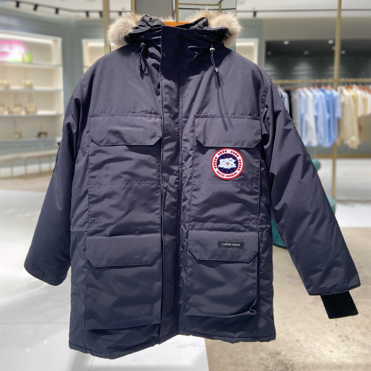 大鹅羽绒服男女款冬季2025新款08远征款派克服中长款工装风外套潮