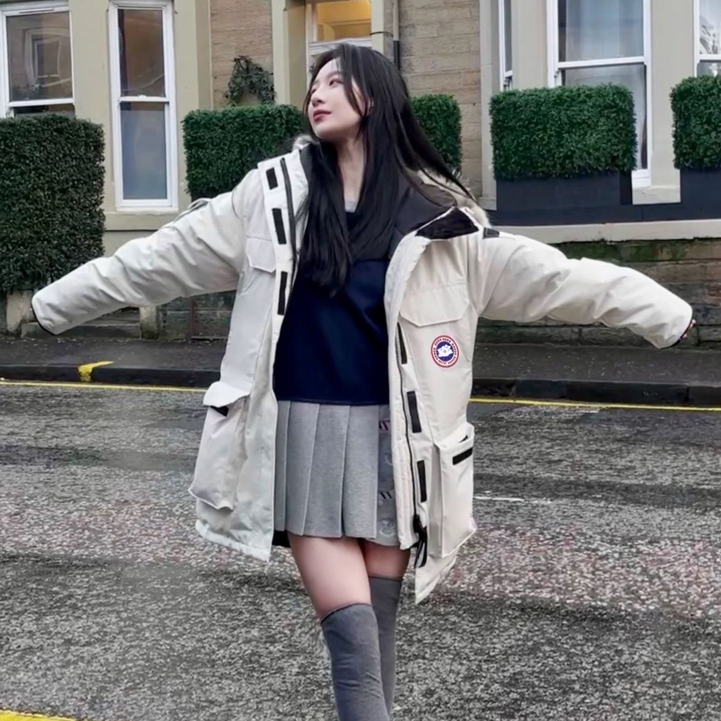 大鹅羽绒服男女款冬季2025新款加厚08远征中长款派克服大衣厚外套