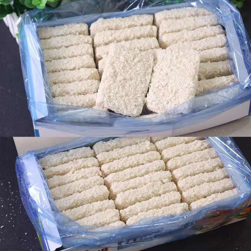 亚洲渔港蟹黄堡24片裹面包屑模拟蟹肉汉堡蟹排西餐冷冻商用油炸