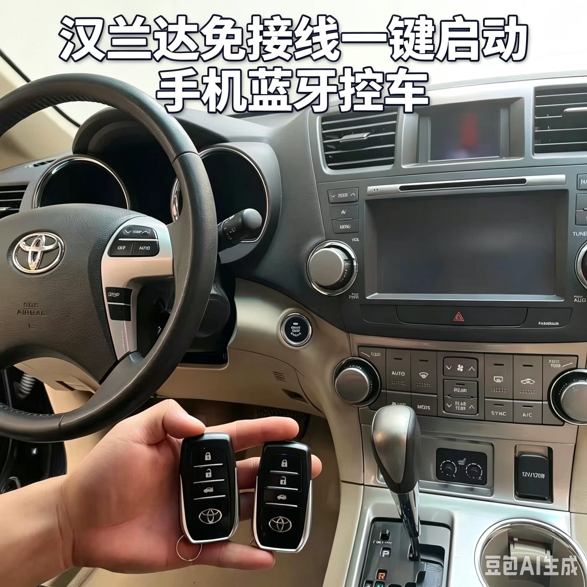丰田一键启动无钥匙进入