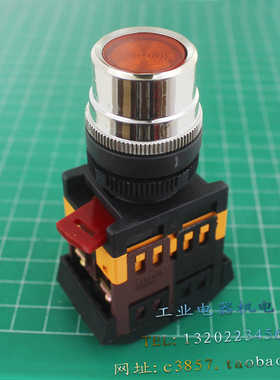进口 正品 IEK ABLF-22 带灯按钮 自复位 高头 橙色 22MM