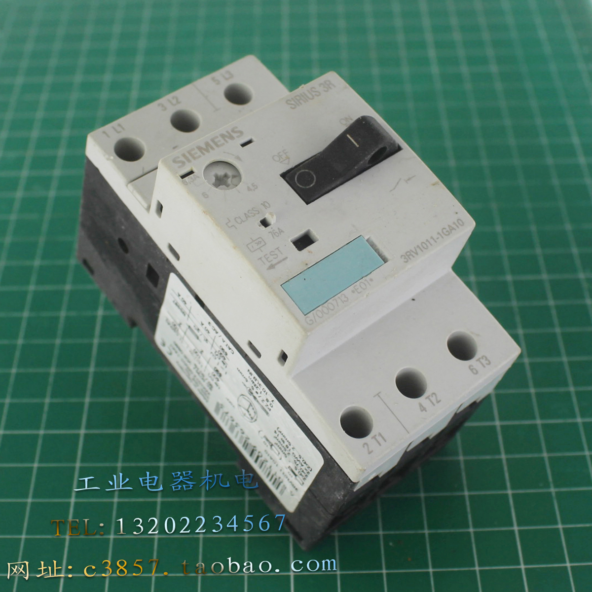 进口 SIEMENS 3RV1011-1GA10 4.5-6.3A 电机保护器 1HA10 5.5-8A