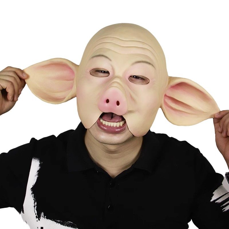 猪八戒面具肚皮猪脸头套成人西游记唐僧孙悟空牛魔王鞋帽服装耙子