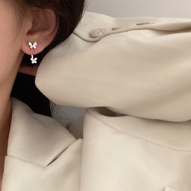 两种戴法快来试一下耳钉925纯银