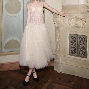 avenement/旧梦芭蕾/法式宫廷风网纱半身裙纱裙a字蓬蓬裙中长裙女