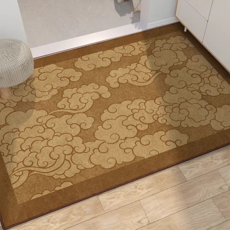 土黄色地垫祥云地垫中式好打理地垫支持定制新家进门平安莲花地垫,居家布艺,地毯,淘宝优惠券,粉丝福利购,淘宝优惠卷
