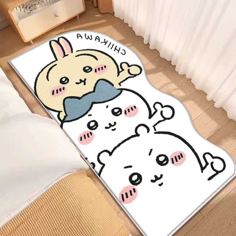 chiikawa卧室床边客厅飘窗沙发地毯脚垫加厚仿羊绒吉伊卡哇地垫