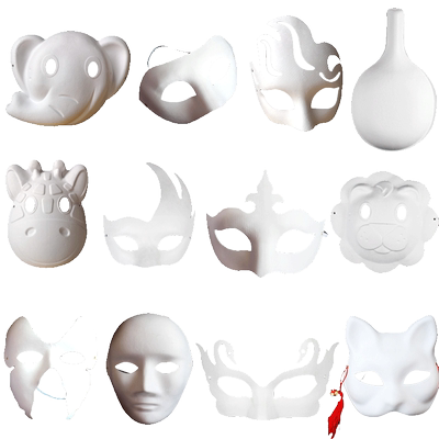 京剧面具脸谱diy手工空白纸浆