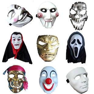 万圣节成人面具V字仇杀电锯惊魂派对聚会班诺小丑骷髅街舞男女