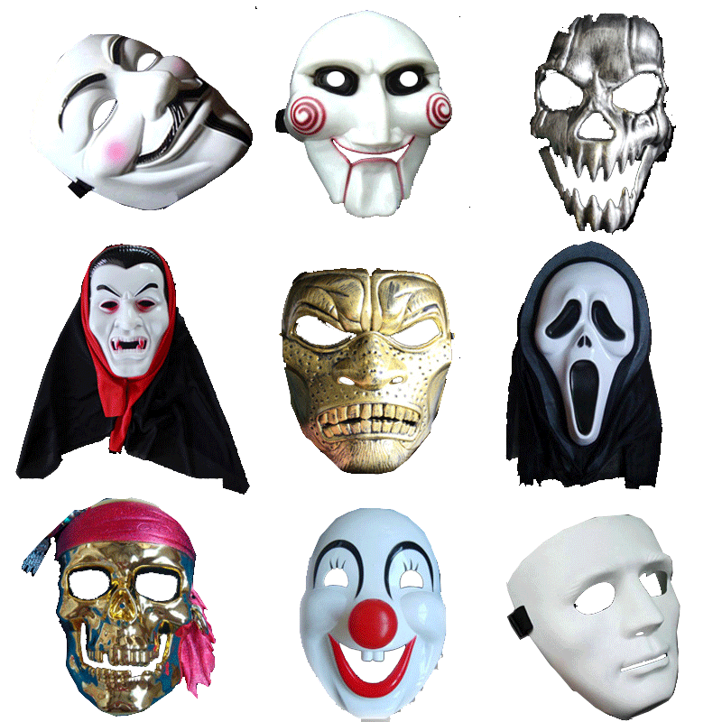 万圣节面具派对表演鬼脸恶魔