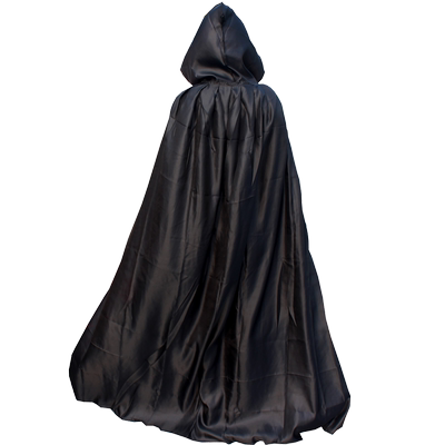 万圣节黑色死神披风古堡大帽斗篷成人儿童巫师袍舞会服装服饰道具