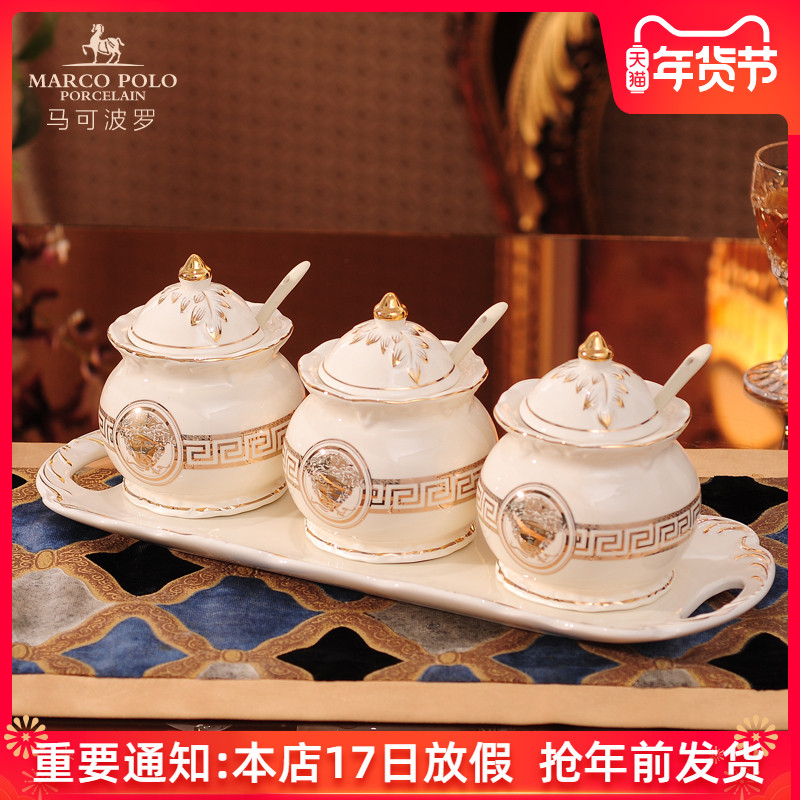 European style Mansion decorate Flavor A bottle ceramics Bottle Box Seasoning Salt shaker Three suit American style kitchen Supplies Sugar Bowlin the Kitchen/Cooking utensils , Kitchen Gadgets/Kitchen storage , Storage jars/Kitchen storage containers , Seasoning bottles  category - from Buy2taobao.com to provide professional Taobao agent buy service