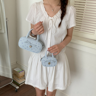 小清新碎花洋气手提便捷蝴蝶结零钱包女童宝宝高颜值精致斜挎包潮