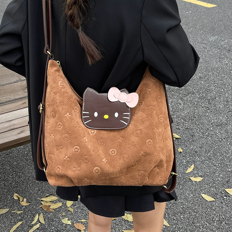 女童时尚简约小众PU单肩包